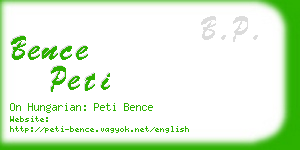 bence peti business card
